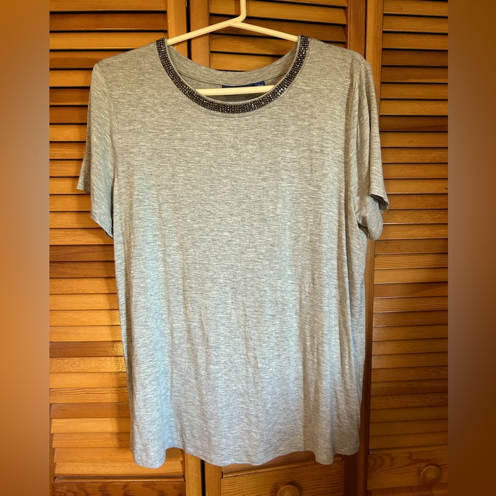 Apt. 9 grey beaded top